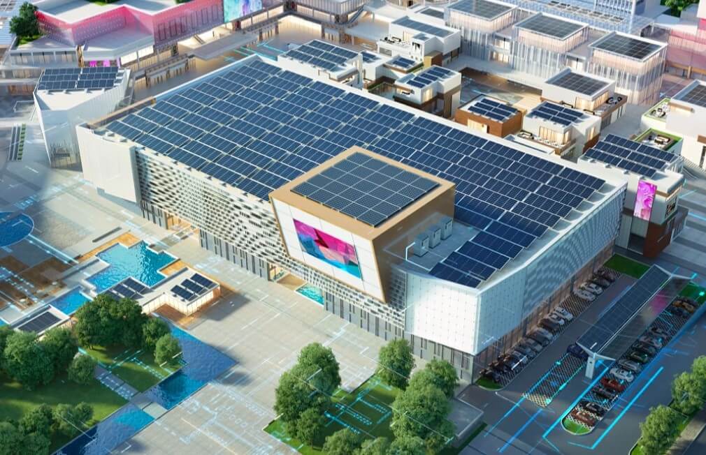 C&I PV system installed on commercial building