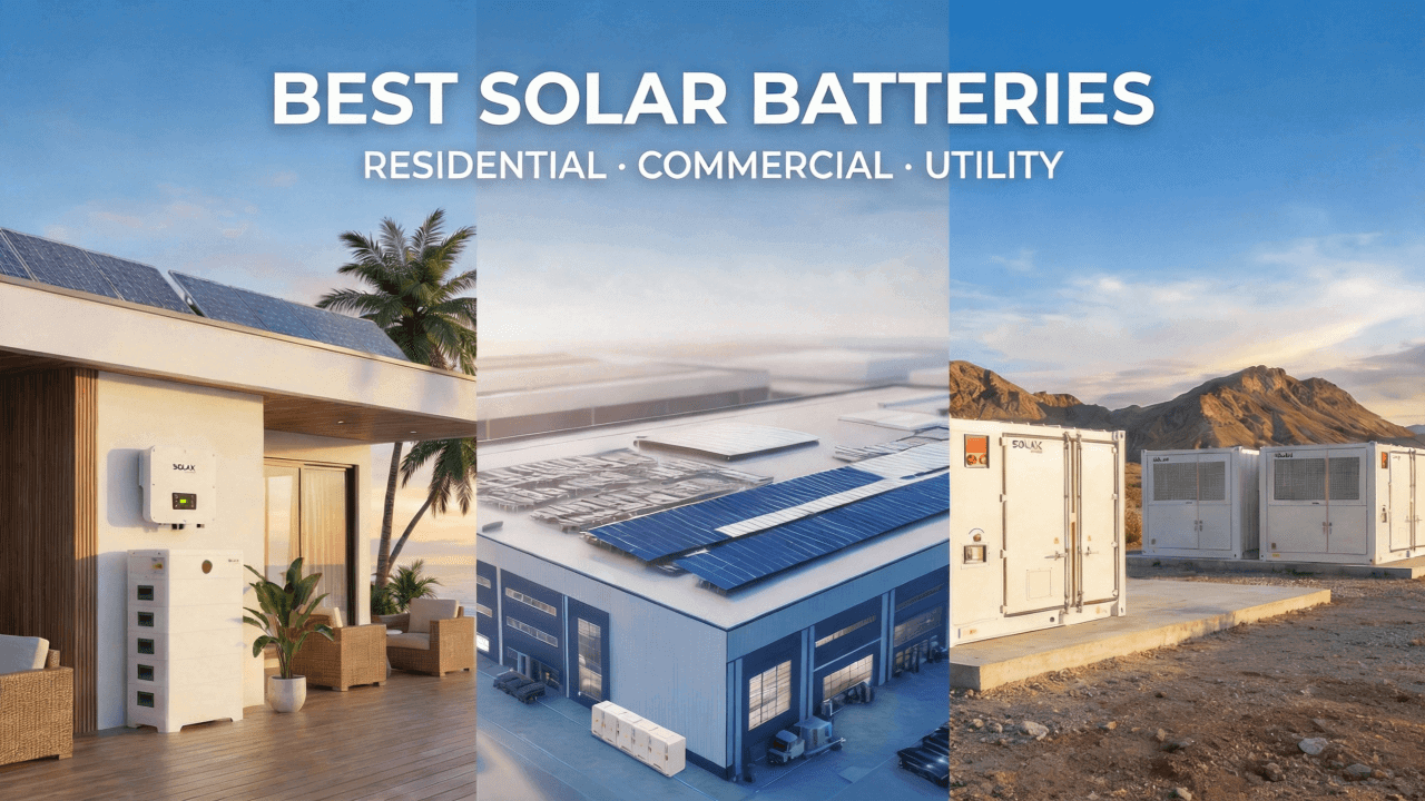 Best Solar Batteries for Residential, C&I, Utility Use