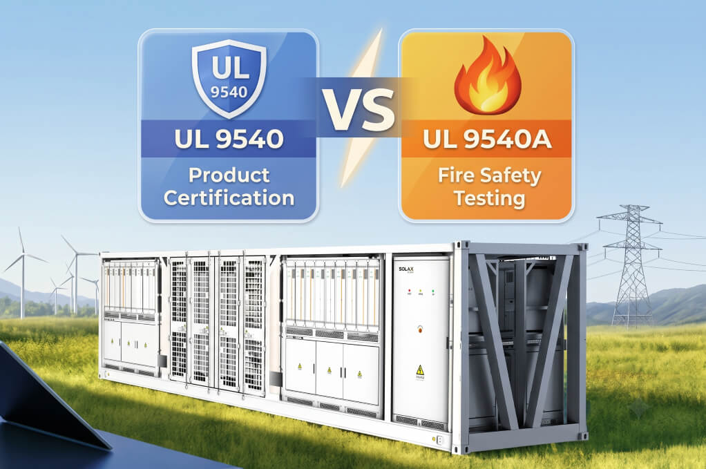 SolaX ORI 5MWh energy storage system UL 9540 certification and UL 9540A testing guide