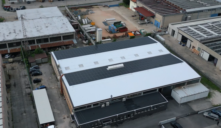 SolaX commercial energy storage system installed at Novalogic manufacturing facility in Italy