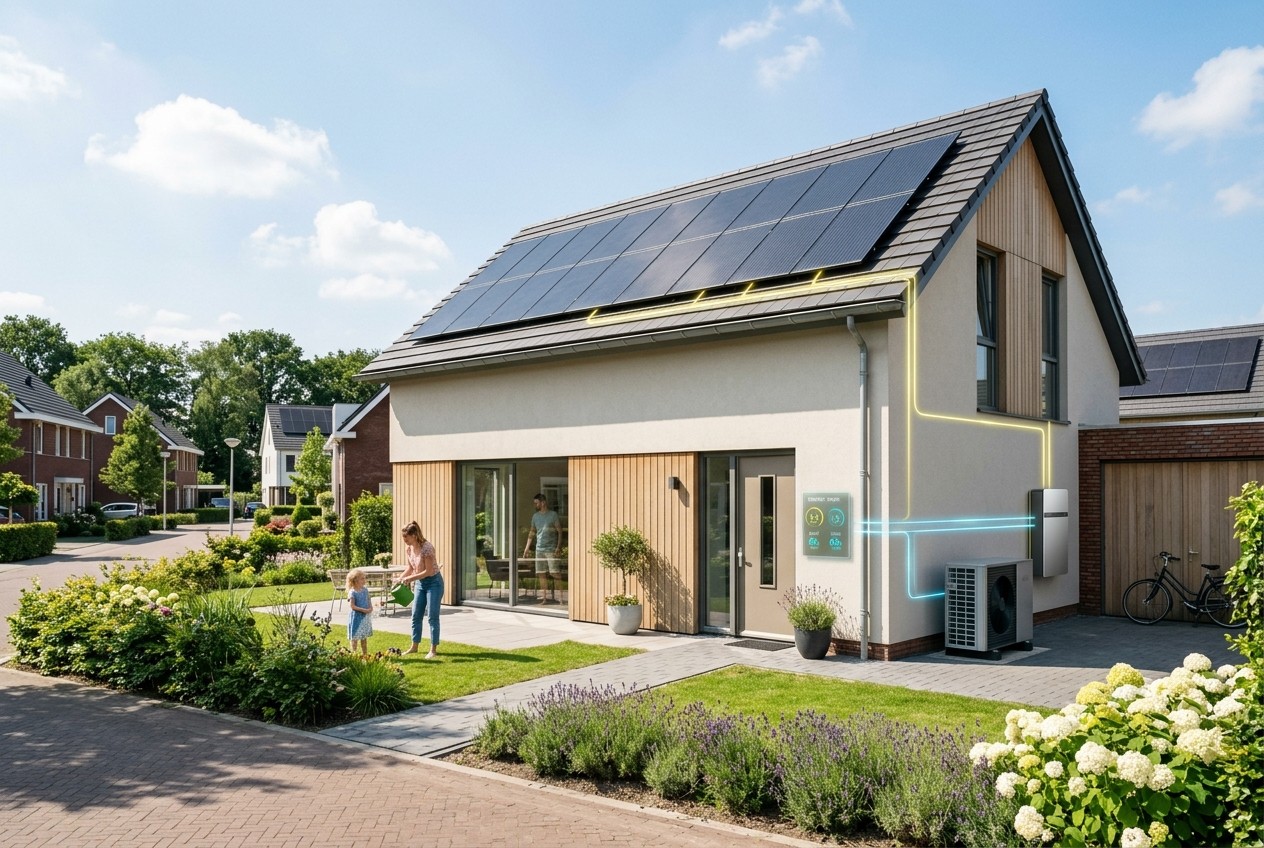 European family house with clean residential setting European family house with clean residential setting