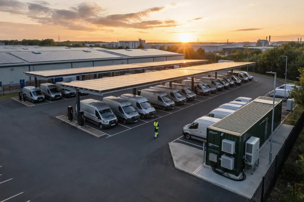 Large Commercial EV Fleet Charging Depot