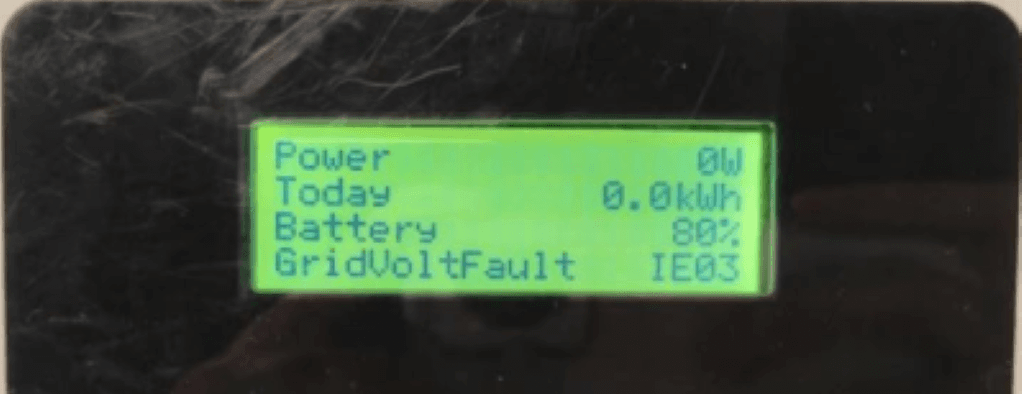 solax IE03 Inverter grid volt fault solax IE03 Inverter grid volt fault