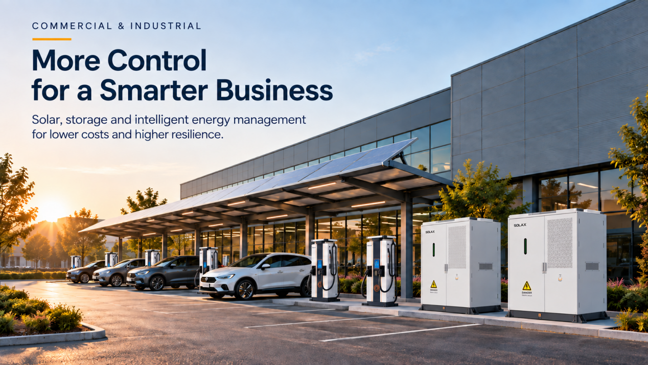 SolaX C&I energy storage system with solar PV and EV charging for commercial and industrial applications SolaX C&I energy storage system with solar PV and EV charging for commercial and industrial applications