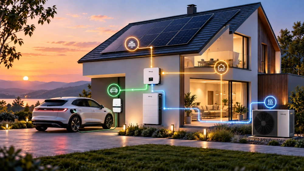 Home energy system integrating rooftop solar PV, battery storage, EV charging and heat pump Home energy system integrating rooftop solar PV, battery storage, EV charging and heat pump